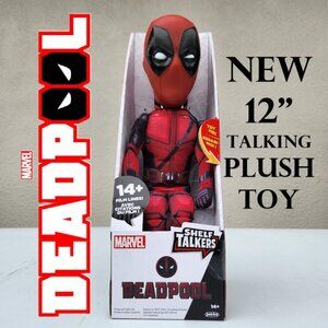 NEW Deadpool 12" Talking Plush Doll Pull String Toy Collectible Plushie Shelf Ta